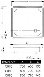 Поддон стальной 70х70