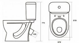 Унитаз компакт Sanita Стандарт WC.CC/Standart/1-P/WHT.G/S1