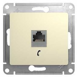 Розетка телефон. беж. RJ11 GLOSSA GSL000281Т Schneider Electric 423782