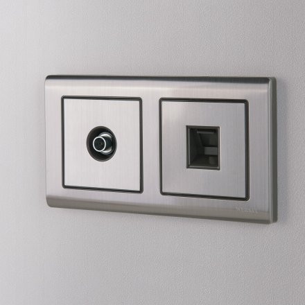 Розетка Ethernet RJ-45 (глянцевый никель) W1181002 Werkel 733149