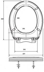 Сиденье универ.роза белая МДФ (КД-04)