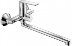 Смеситель универсальный Agger Clean A2421100 однозахв. с длин. пов. изл. 350мм, кер. див. и душ. наб.