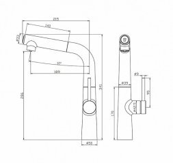 Смеситель для кухни с каналом для фильтрованной воды IDDIS Pure PURSBFBi05