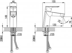 Смеситель для умывальника IDDIS Vibe VIBSB00i01 24644